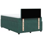 vidaXL Sommier à lattes de lit et matelas Vert foncé 120x200cm Velours