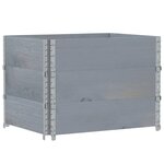 vidaXL Jardinière gris 80x60 cm bois massif de pin