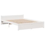 vidaXL Cadre de lit avec tête de lit sans matelas blanc 140x200 cm