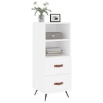 vidaXL Buffet blanc 34 5x34x90 cm bois d'ingénierie