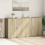 vidaXL Buffets 2 Pièces chêne sonoma 79x38x80 cm bois d'ingénierie