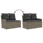 vidaXL 2 pc Sofa de jardin avec accoudoirs et sofa d'angle Rotin PE