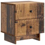 vidaXL Cabinet de chevet 2 pc Bois ancien 43 x 34 5 x 47 5 cm