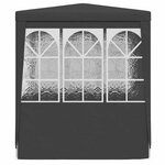 vidaXL Tente de réception et parois latérales 2x2 m Anthracite 90 g/m²