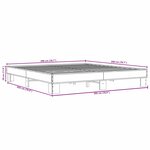 vidaXL Cadre de lit sans matelas chêne fumé 200x200 cm