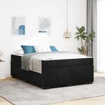 vidaXL Cadre de lit avec matelas Noir 160 x 200 cm Velours