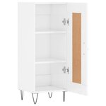 vidaXL Buffet Blanc brillant 34 5x34x90 cm Bois d'ingénierie