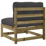 vidaXL Salon de jardin 8 Pièces avec coussins bois de pin imprégné