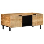 vidaXL Table basse marron 100x54x40 cm bois massif de manguier