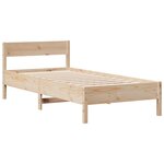 vidaXL Lit bibliothèque sans matelas 75x190 cm bois de pin massif