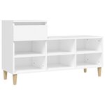 vidaXL Armoire à chaussures Blanc 102x36x60 cm Bois d'ingénierie