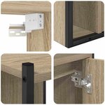 vidaXL Ensemble de mobilier de salle de bain Autre 4 Pièces Chêne sonoma