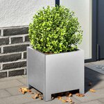vidaXL Jardinières 2 Pièces 30x30x30 cm acier galvanisé