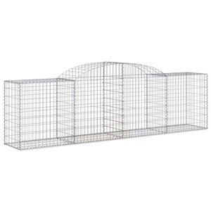vidaXL Panier de gabions arqué 300x50x80/100 cm Fer galvanisé