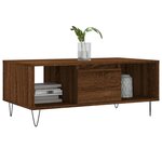 vidaXL Table basse Chêne marron 90x50x36 5 cm Bois d'ingénierie