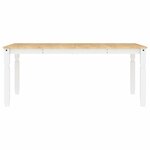 vidaXL Table à manger Corona blanc 180x90x75 cm bois massif de pin