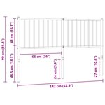 vidaXL Tête de lit de remplacement métal blanc 135 cm