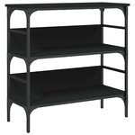 vidaXL Table console noir 75x32x75 cm bois d'ingénierie
