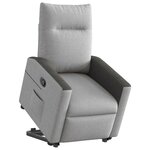 vidaXL Fauteuil inclinable gris nuage tissu
