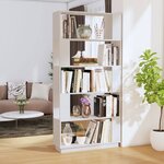 vidaXL Bibliothèque/Séparateur de pièce Blanc 80x25x163 5cm Pin massif
