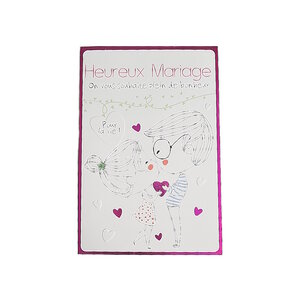 Carte de voeux - mariage - pour la vie - violet