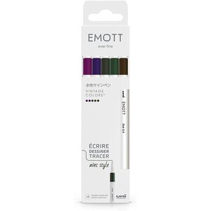 Feutre emott set de 5 'vintage colors' uni-ball