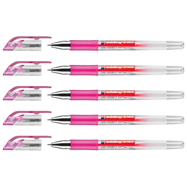 Roller à Encre Gel Grip 2185 Rose 0 7 mm x 5 EDDING