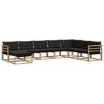 vidaXL Ensemble de canapés d'extérieur 8 Pièces Blanc et noir