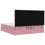 vidaXL Cadre de lit ottoman avec matelas rose 200x200 cm velours