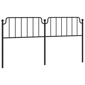 vidaXL Tête de lit métal noir 193 cm