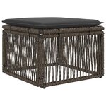 vidaXL Ensemble de canapé de jardin 8 Pièces Gris polyrotin
