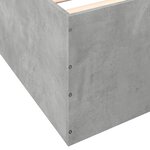 vidaXL Cadre de lit gris béton 90x190 cm bois d'ingénierie
