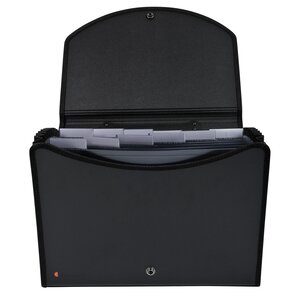 Trieur valisette noir en13 compartiments.Dos extensible 55934E x 5 EXACOMPTA