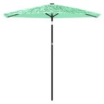 vidaXL Parasol de jardin avec mât en acier vert 223x223x213 cm