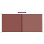 vidaXL Auvent latéral rétractable de patio 220x500 cm Marron