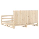 vidaXL Cadre de lit sans matelas avec tête de lit 200x200 cm