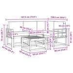 vidaXL Ensemble de canapés d'extérieur 5 pc Blanc et Beige