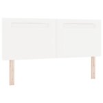 vidaXL Lit box spring avec matelas blanc 160 x 200 cm  simili cuir