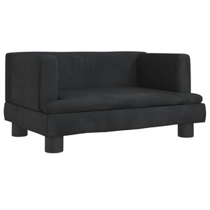 vidaXL Canapé pour enfants noir 60x40x30 cm velours
