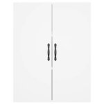 vidaXL Buffet haut Blanc 69 5x34x180 cm Bois d'ingénierie