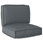 vidaXL Set de coussins de palette 2 Pièces Anthracite Tissu Oxford