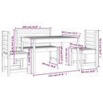 vidaXL Ensemble à manger de jardin 4 Pièces bois massif de pin
