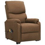 vidaXL Fauteuil de massage Taupe Tissu