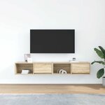 vidaXL Meubles TV 2 Pièces chêne sonoma 80x31x25 5 cm bois d'ingénierie