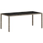 vidaXL Ensemble à manger de jardin avec coussins 7 Pièces rotin et verre