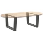 vidaXL Pieds de table basse en forme de V  2 pièces  anthracite  50 x (30-31 3) cm  acier