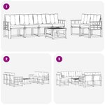 vidaXL Ensemble de canapés d'extérieur 7 pc Naturel et Beige