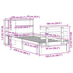 vidaXL Lit bibliothèque sans matelas blanc 100x200 cm bois pin massif