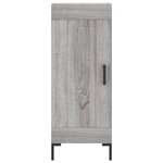 vidaXL Buffet haut Sonoma gris 34 5x34x180 cm Bois d'ingénierie