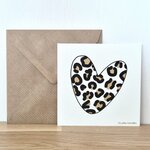 Carte - Cœur léopard